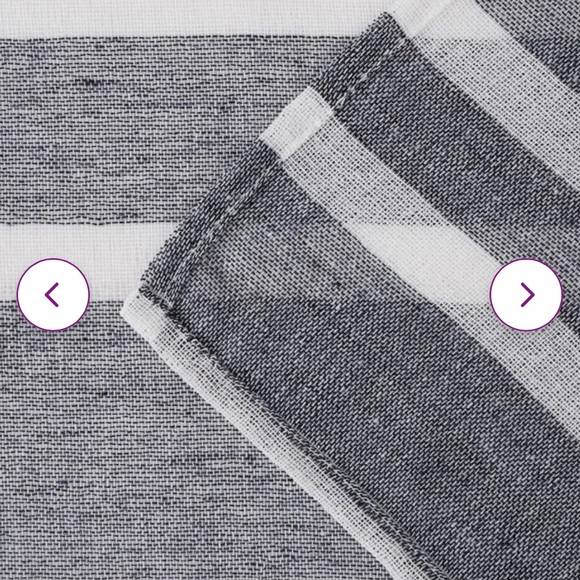 Wayfair gray and cream striped shower curtain - Picture 2 of 3